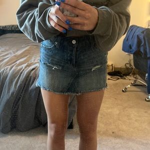 Mini denim skirt